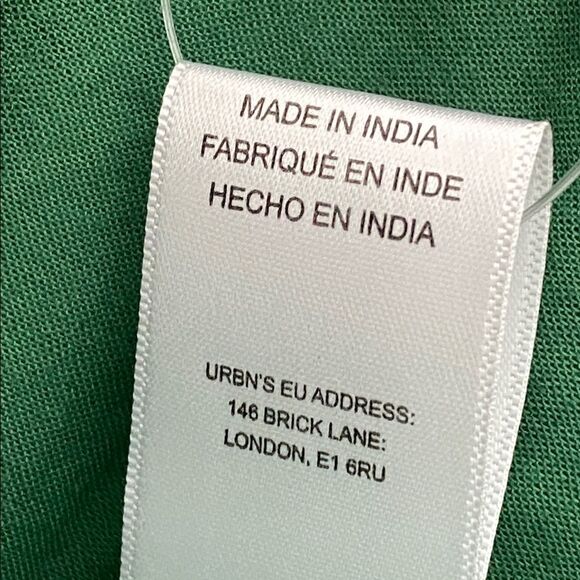 Anthropologie Monogram Green Floral Embellished Pouch NWT w/ defect Cottage Boho - Picture 7 of 11